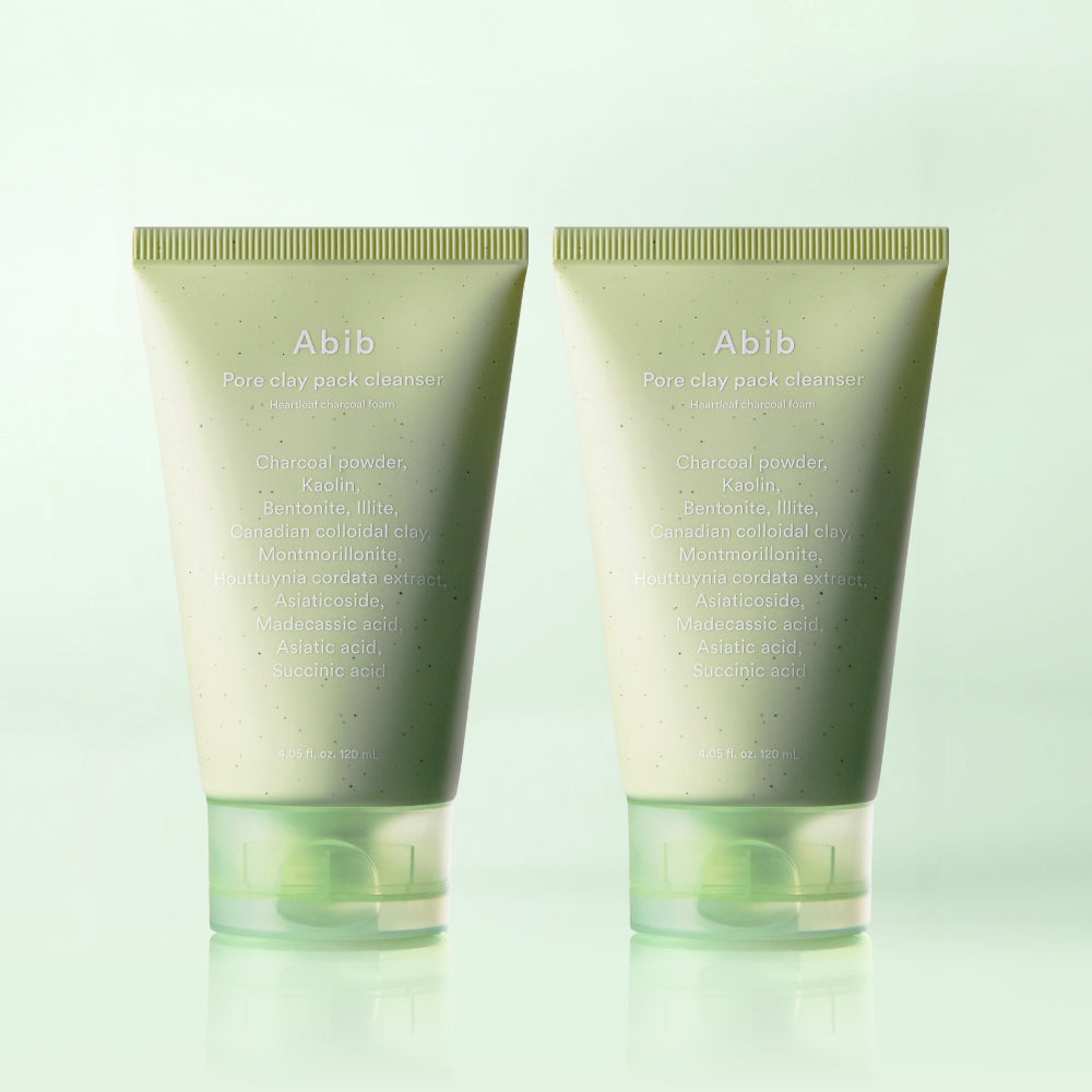 ABIB Pore Clay Pack Cleanser Heartleaf Charcoal 120ml Duo