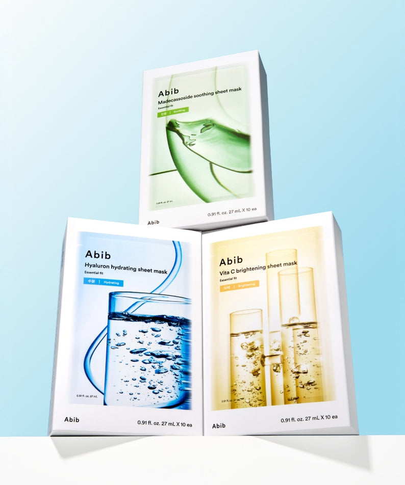 ABIB Essential Fit Sheet Mask Trio Set 30 Sheets