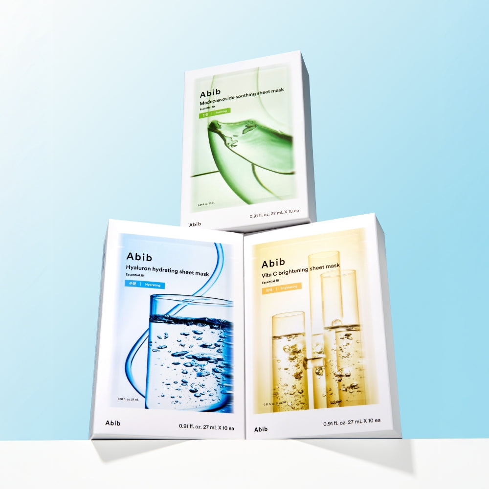 ABIB Essential Fit Sheet Mask Trio Set 30 Sheets
