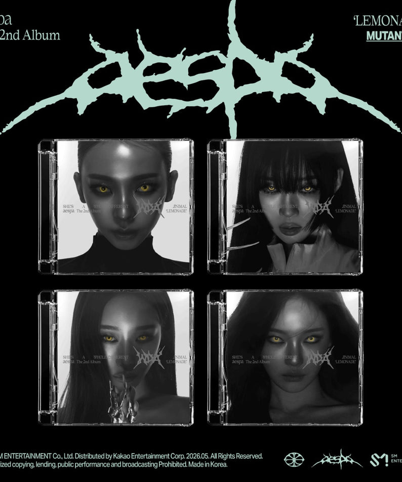 aespa - 2nd Full Album [LEMONADE] (MUTANT Ver.) (Random 1 of 4) - Kpop Album Koolseoul