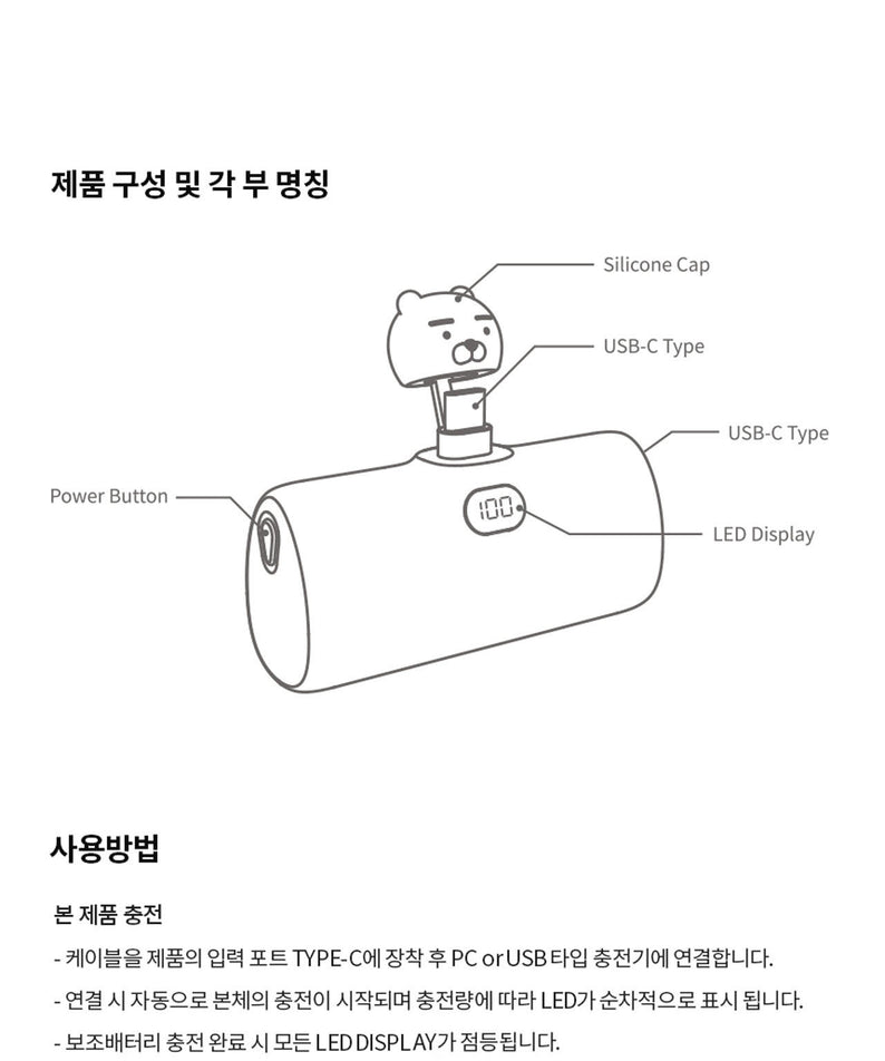 Kakao Friends Ryan Power Bank