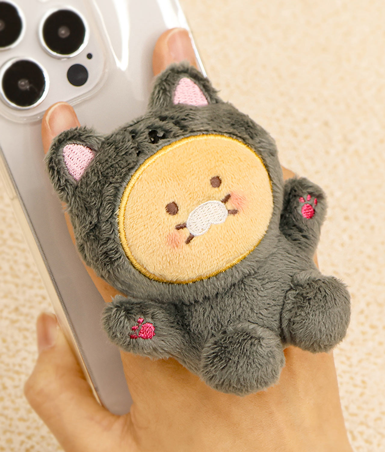Chunsik Black Phone Accessory - Authentic Kakao Friends from Korea | Koolseoul