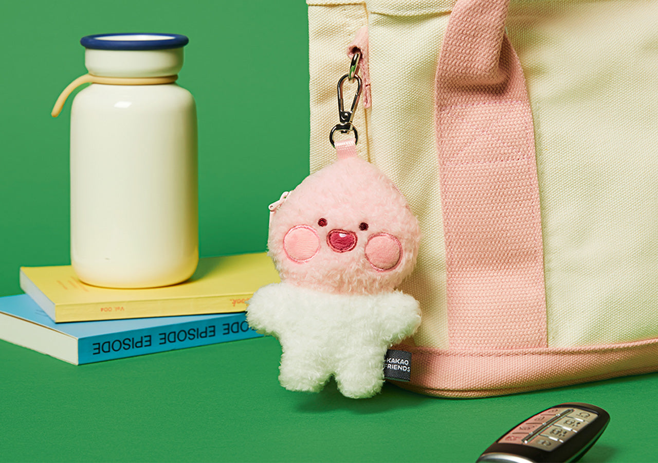 Plush Little Apeach Car Accessory - Authentic Kakao Friends from Korea | Koolseoul