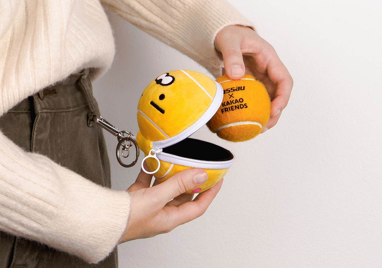 Pouch Keychain Ryan Tennis - Authentic Kakao Friends from Korea | Koolseoul
