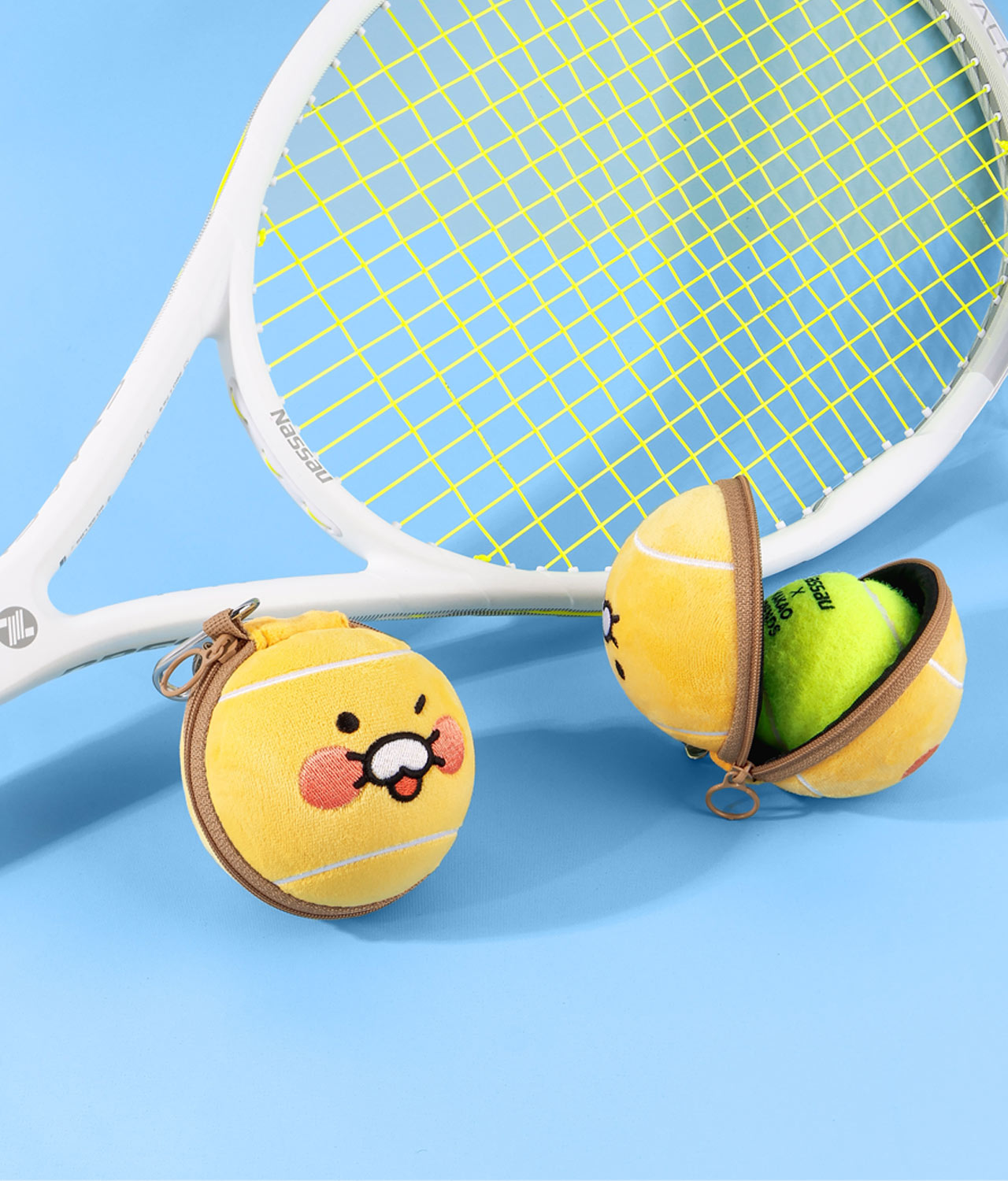 Pouch Keychain Chunsik Tennis - Official Kakao Friends merchandise | Koolseoul
