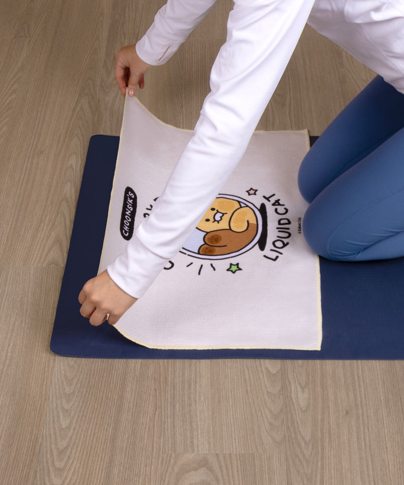 Chunsik Yoga Towel Beige Serviette - Korean kawaii Kakao Friends | Koolseoul