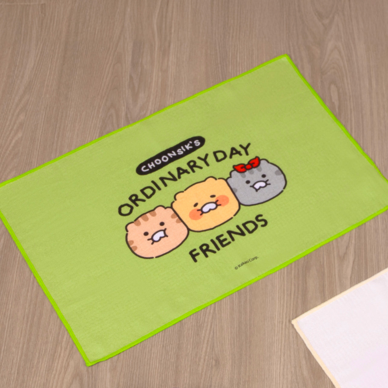 Chunsik Yoga Towel Green Serviette - Korean kawaii Kakao Friends | Koolseoul