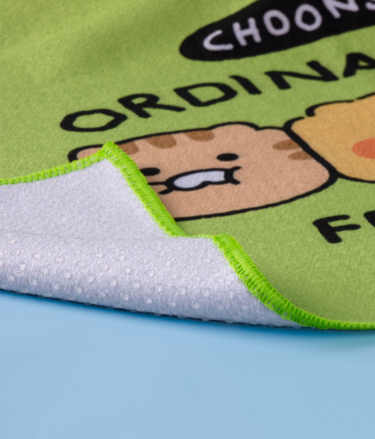 Chunsik Yoga Towel Green Serviette - Authentic Kakao Friends from Korea | Koolseoul