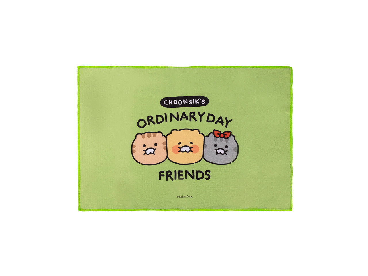 Chunsik Yoga Towel Green Serviette - Authentic Kakao Friends from Korea | Koolseoul