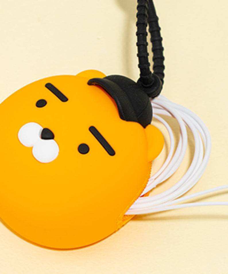 Silicone Pouch Ryan Hat(BLACK) - Official Kakao Friends merchandise | Koolseoul
