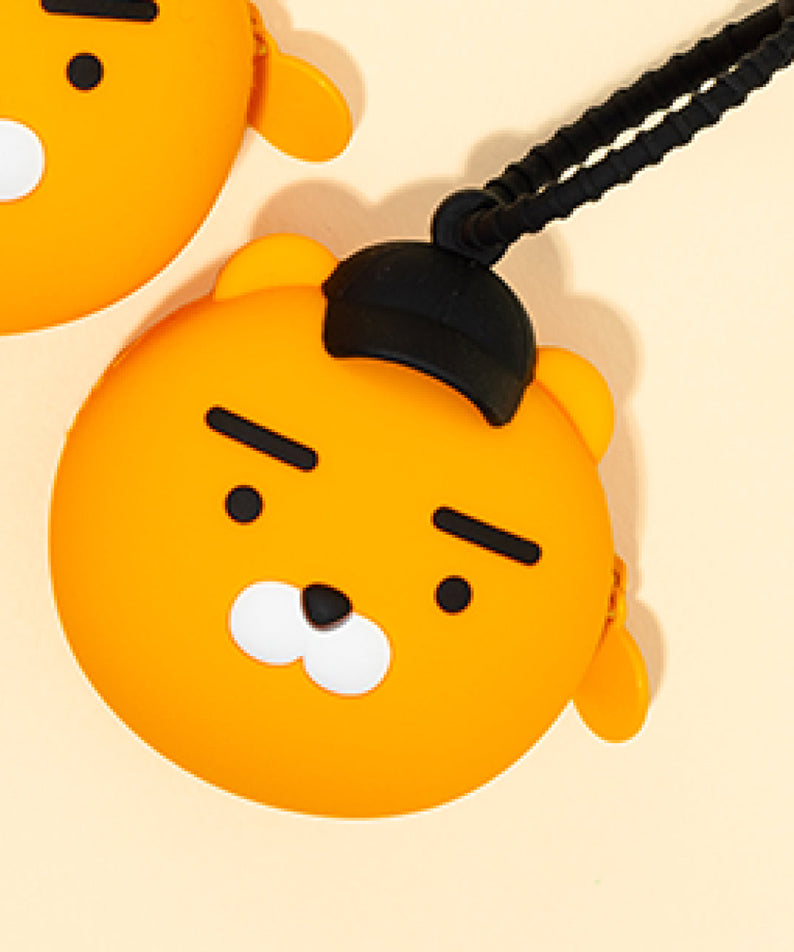 Silicone Pouch Ryan Hat(BLACK) - Official Kakao Friends merchandise | Koolseoul