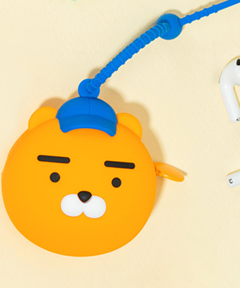 Silicone Pouch Ryan Hat(BLUE) - Authentic Kakao Friends from Korea | Koolseoul