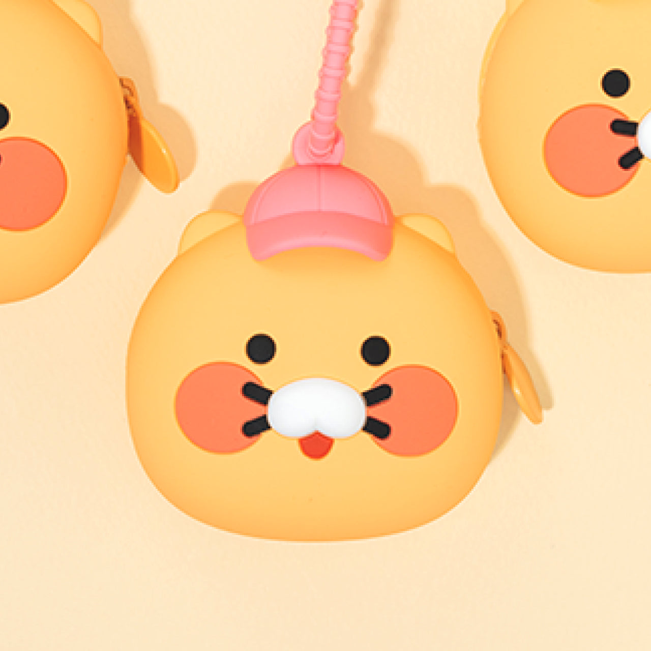 Silicone Pouch Chunsik Hat(PINK) - Authentic Kakao Friends from Korea | Koolseoul