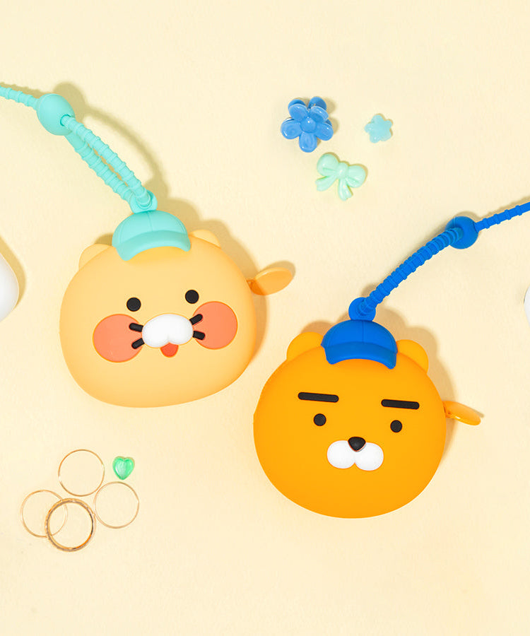 Silicone Pouch Chunsik Hat(MINT) - Authentic Kakao Friends from Korea | Koolseoul