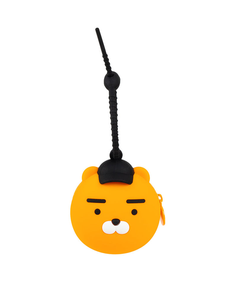 Silicone Pouch Ryan Hat(BLACK) - Authentic Kakao Friends from Korea | Koolseoul