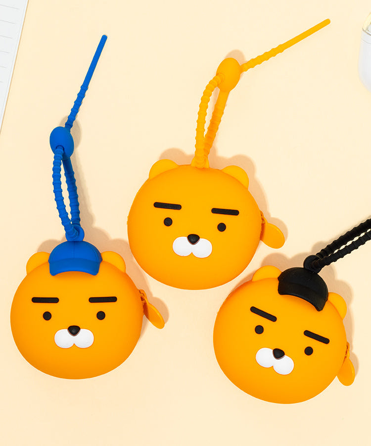 Silicone Pouch Ryan Hat(BLUE) - Korean kawaii Kakao Friends | Koolseoul