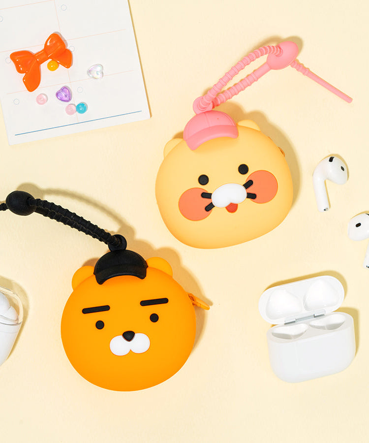 Silicone Pouch Chunsik Hat(PINK) - Authentic Kakao Friends from Korea | Koolseoul