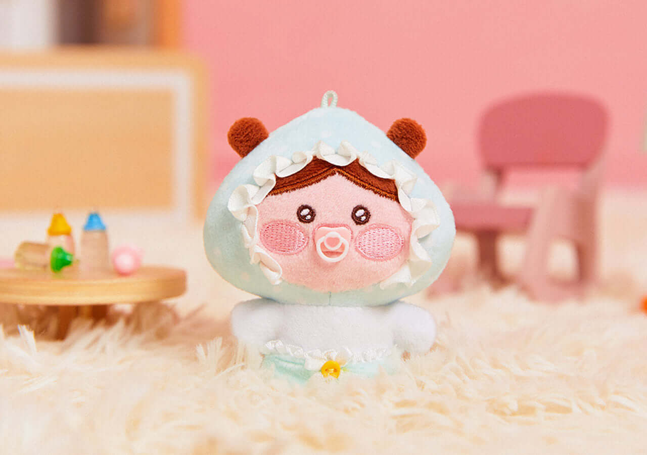 Kakao Friends Little Apeach Plush Keyring