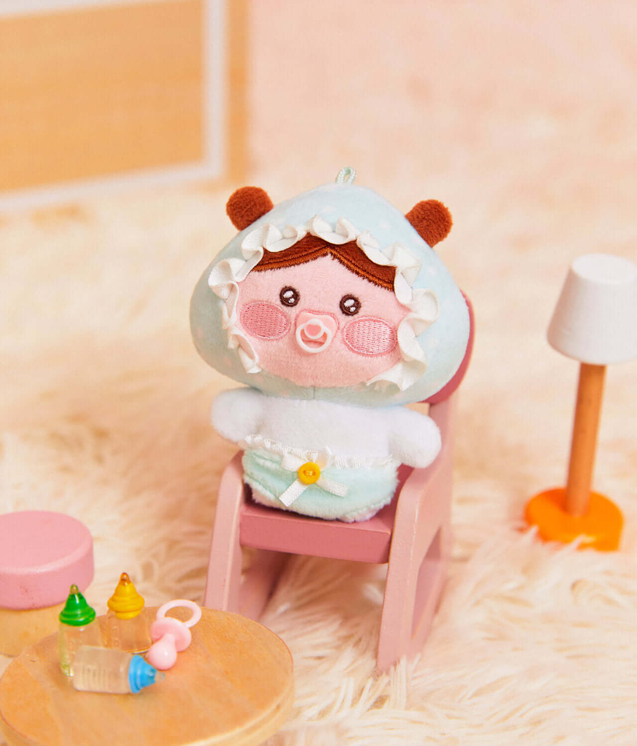 Kakao Friends Little Apeach Plush Keyring