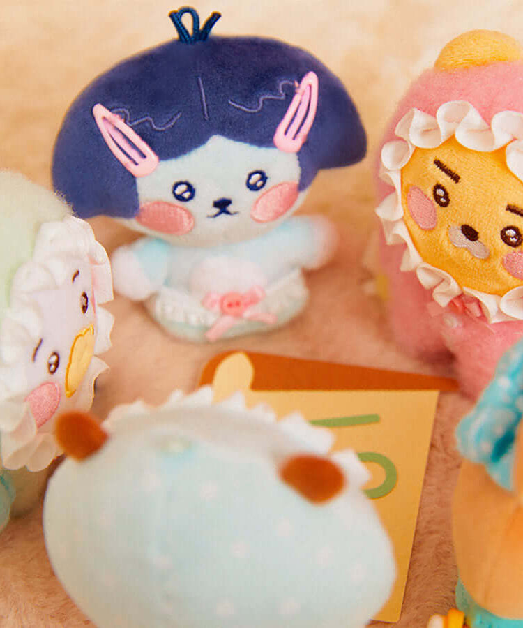 Kakao Friends Little Apeach Plush Keyring