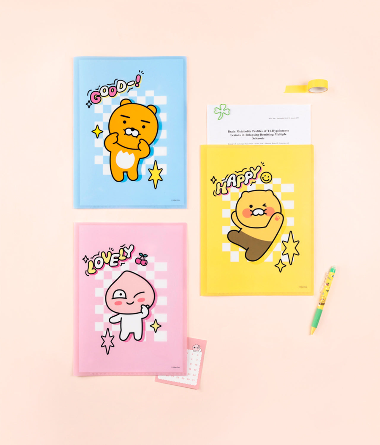 2 Apeach Stationery - Authentic Kakao Friends from Korea | Koolseoul