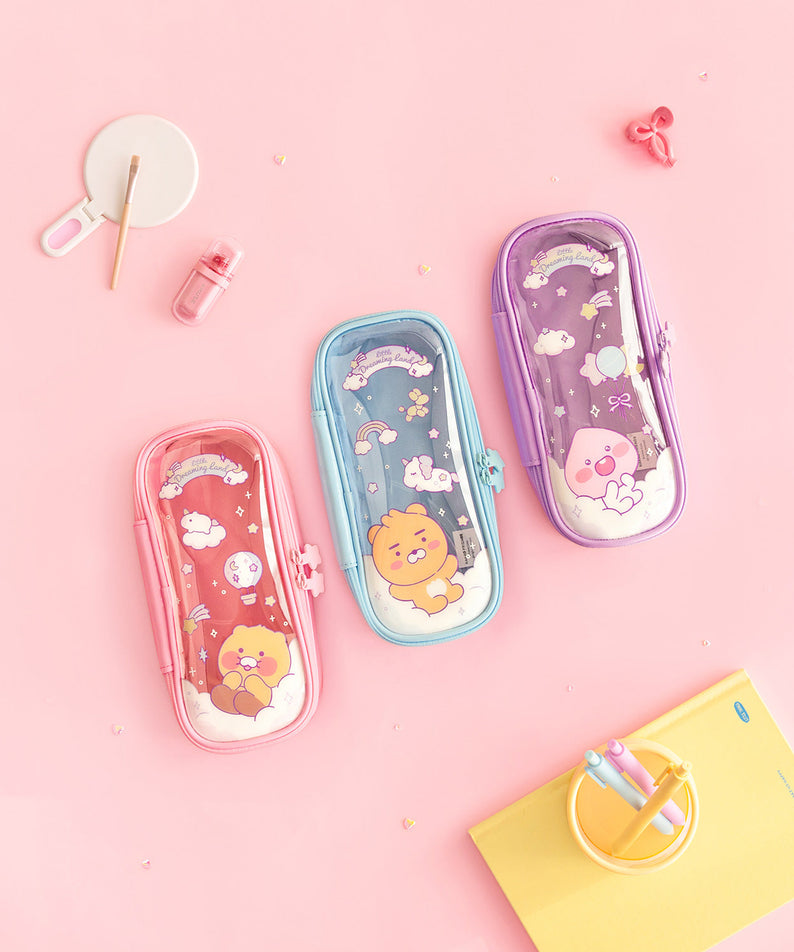 Clear Pouch Little Apeach - Korean kawaii Kakao Friends | Koolseoul