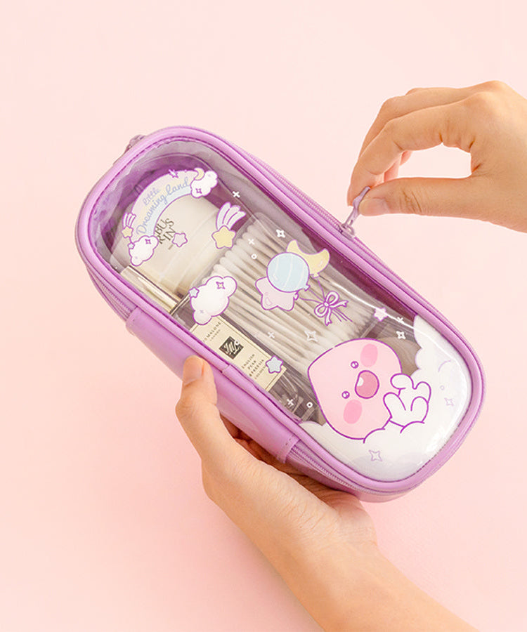 Clear Pouch Little Apeach - Korean kawaii Kakao Friends | Koolseoul