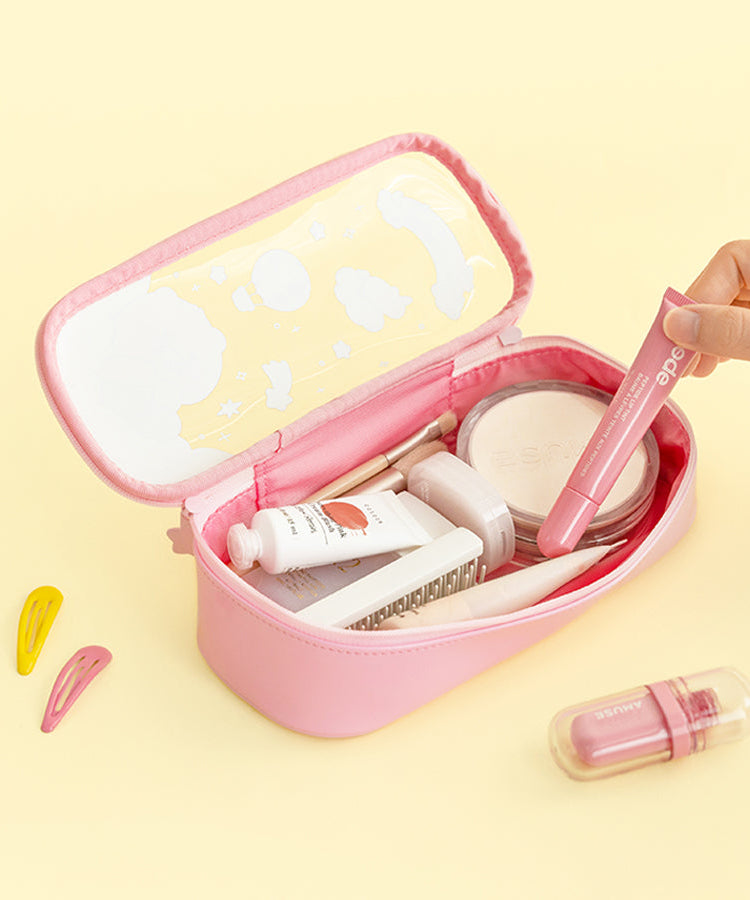 Clear Pouch Little Apeach - Korean kawaii Kakao Friends | Koolseoul