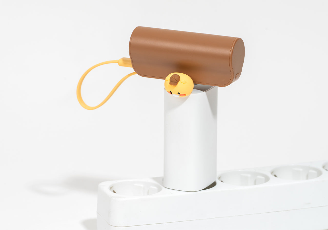 Cap Power Bank Chunsik Brown - Official Kakao Friends merchandise | Koolseoul