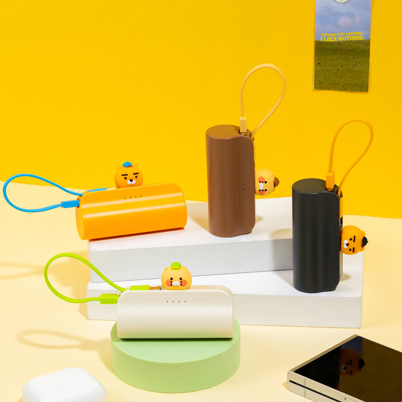 Cap Power Bank Ryan Grey - Official Kakao Friends merchandise | Koolseoul