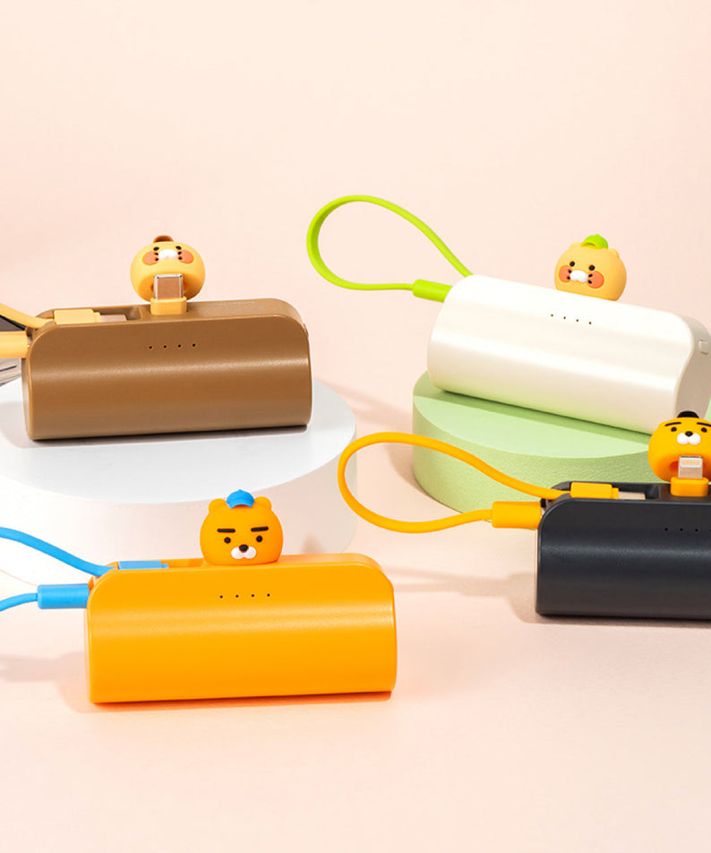 Cap Power Bank Chunsik Brown - Authentic Kakao Friends from Korea | Koolseoul