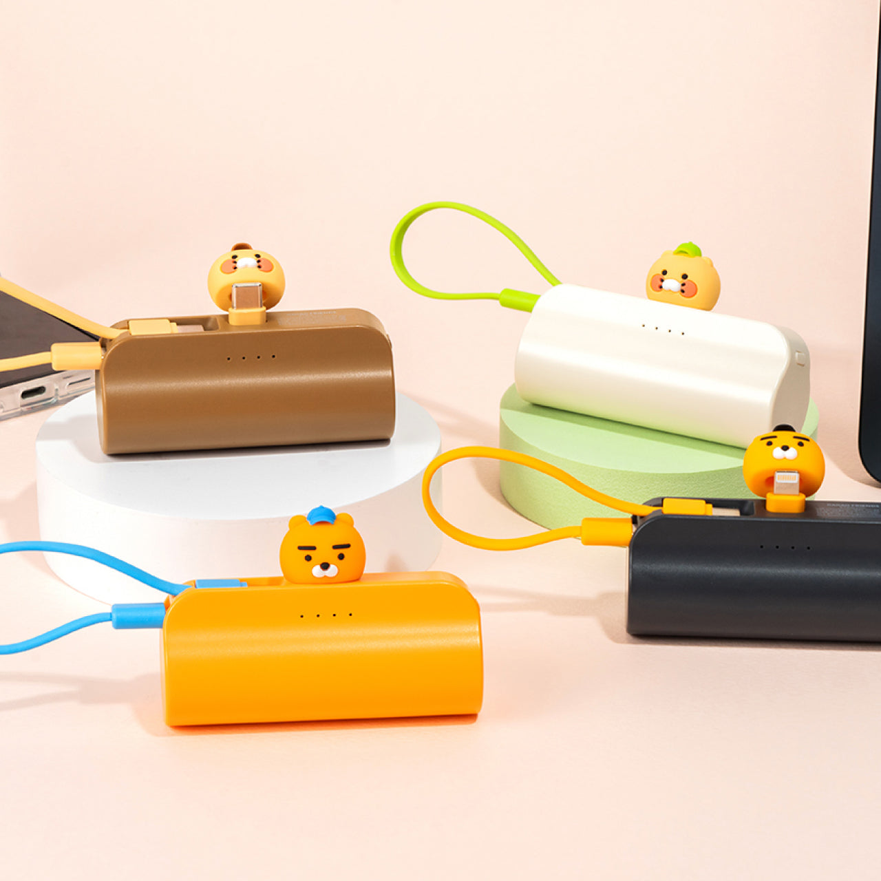 Cap Power Bank Chunsik Brown - Authentic Kakao Friends from Korea | Koolseoul