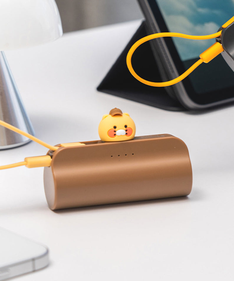 Cap Power Bank Chunsik Brown - Official Kakao Friends merchandise | Koolseoul