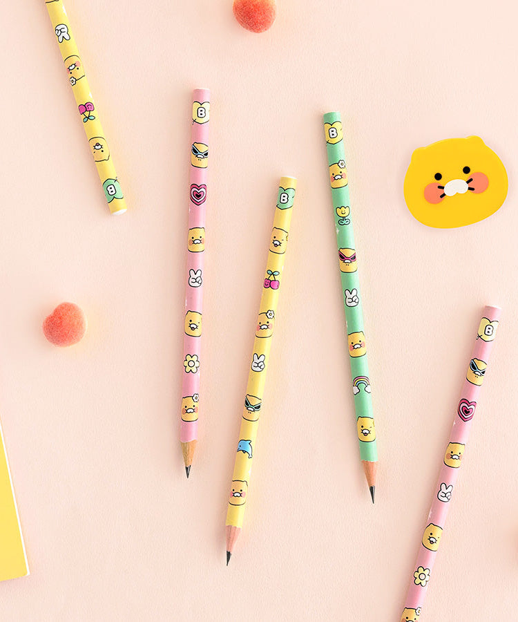 6P Pencil Set Chunsik Stationery - Official Kakao Friends merchandise | Koolseoul