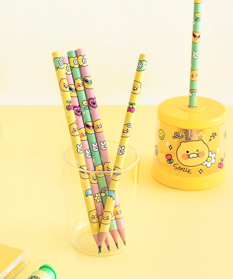 6P Pencil Set Chunsik Stationery - Korean kawaii Kakao Friends | Koolseoul