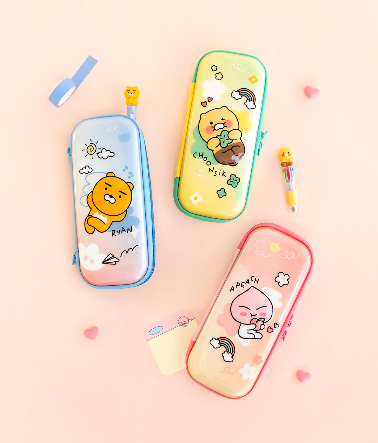 EVA Pencil Case Apeach Stationery - Authentic Kakao Friends from Korea | Koolseoul
