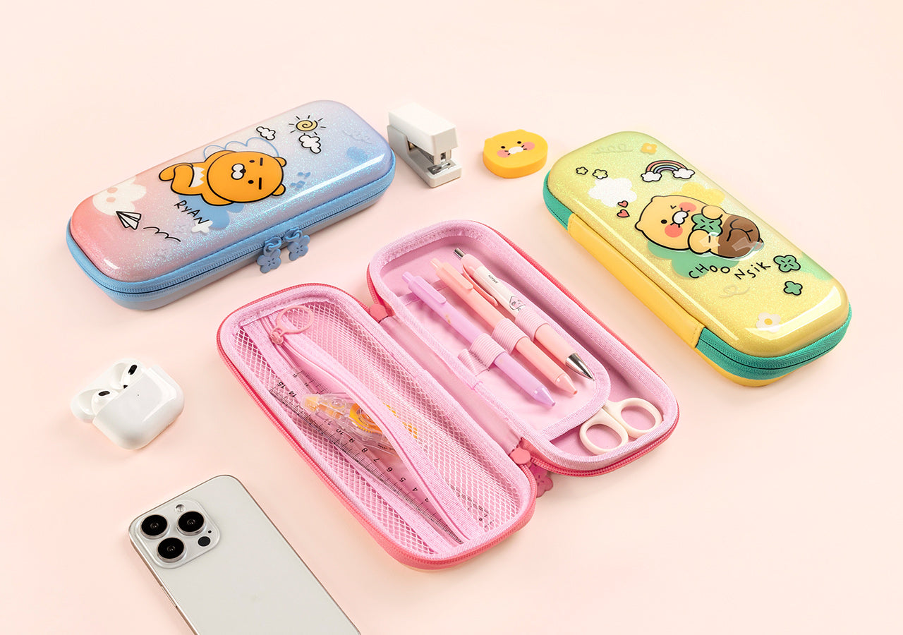 EVA Pencil Case Apeach Stationery - Authentic Kakao Friends from Korea | Koolseoul
