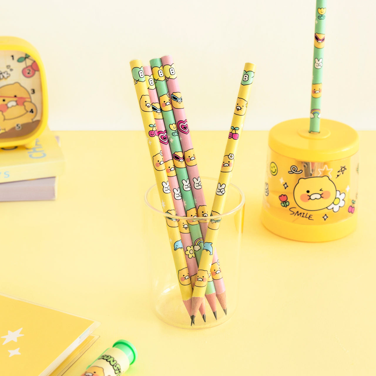 6P Pencil Set Chunsik Stationery - Authentic Kakao Friends from Korea | Koolseoul
