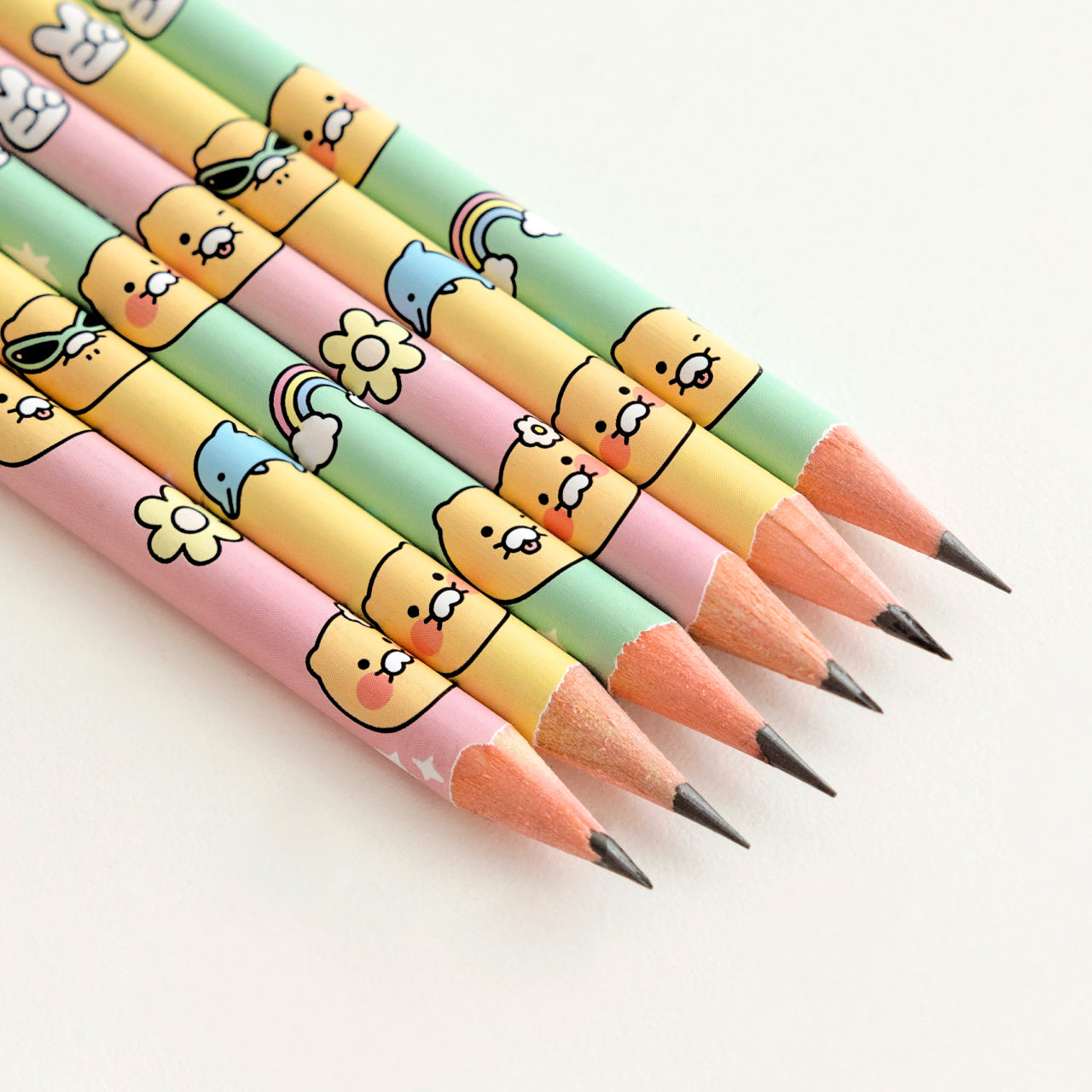 6P Pencil Set Chunsik Stationery - Official Kakao Friends merchandise | Koolseoul