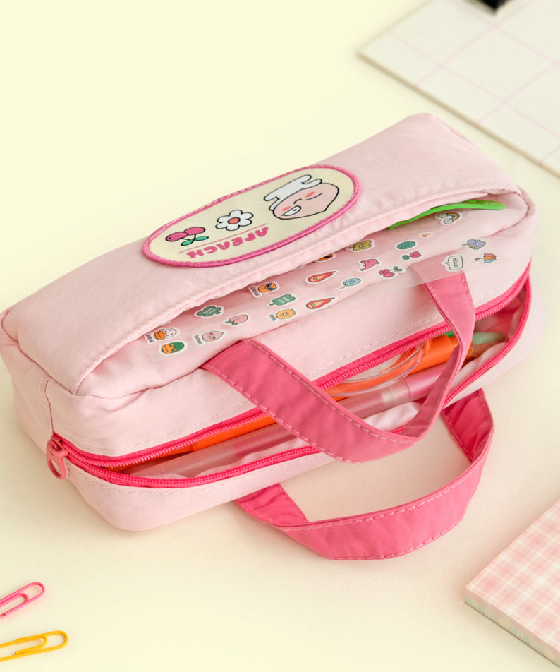 Pencil Case Apeach Stationery - Korean kawaii Kakao Friends | Koolseoul