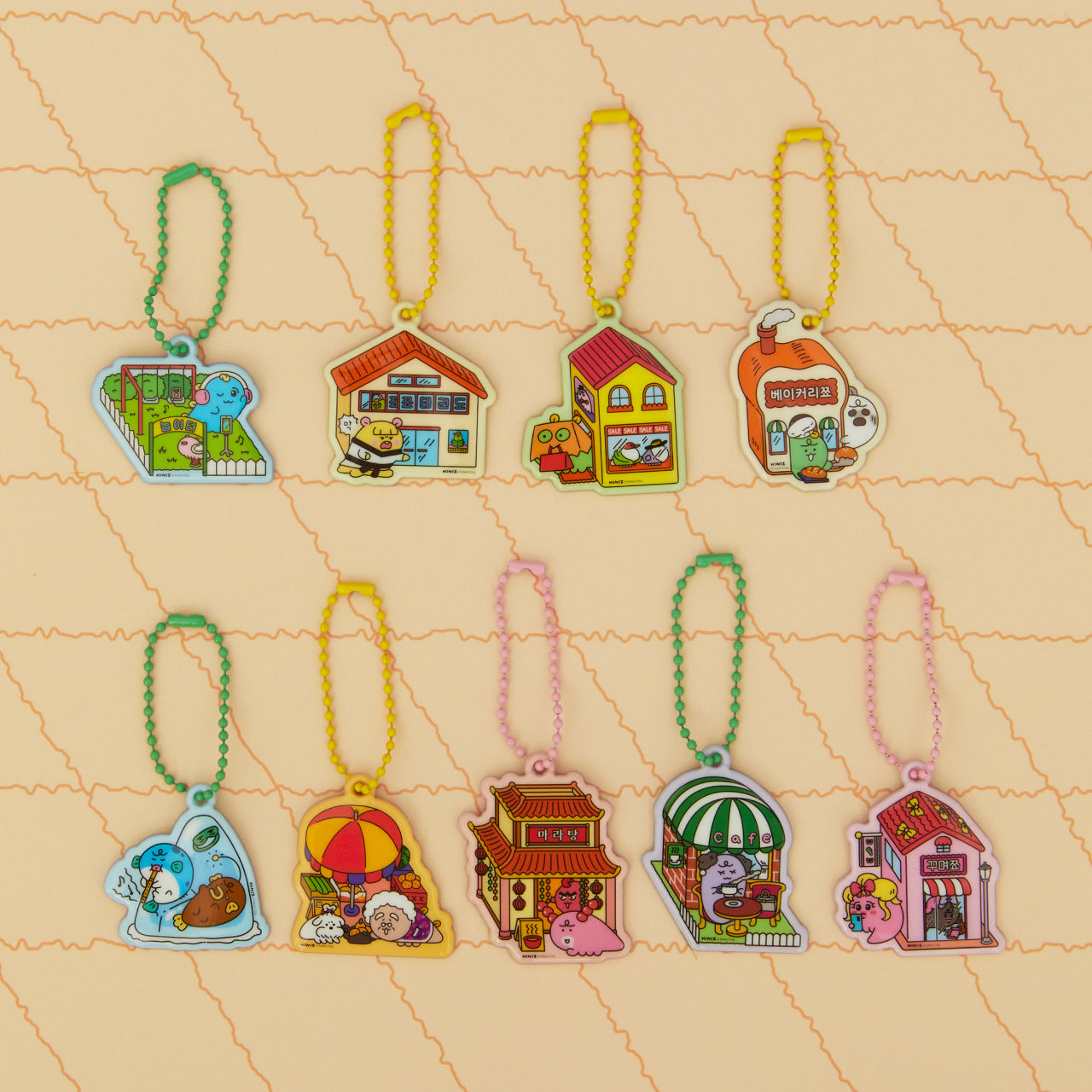 [Complete Set] Keychain 9 - Authentic Kakao Friends from Korea | Koolseoul