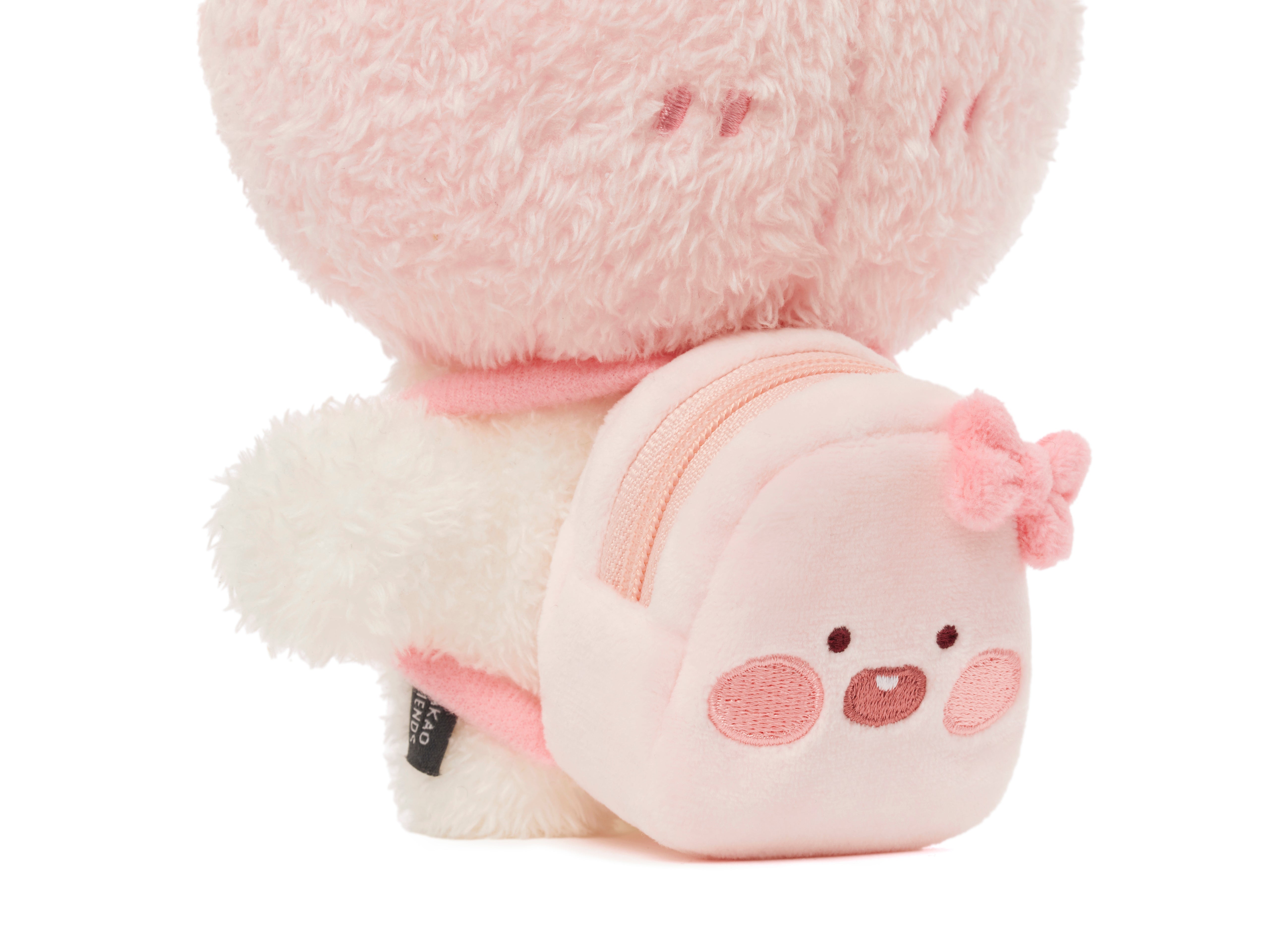 (OOTD) Plush Apeach Backpack - Authentic Kakao Friends from Korea | Koolseoul
