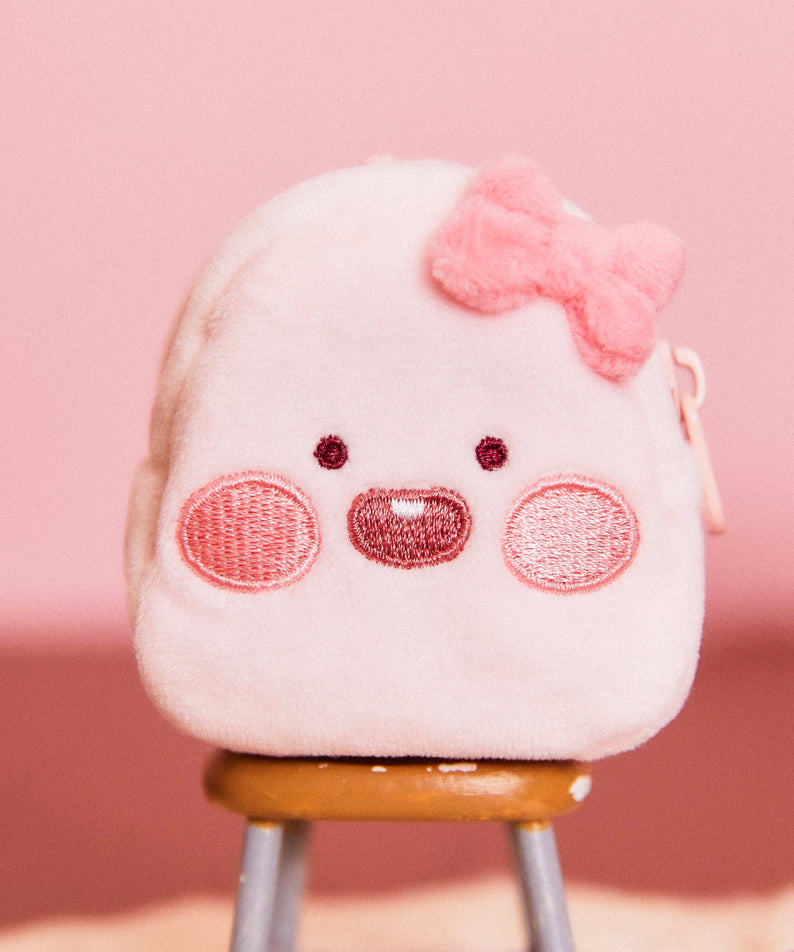 (OOTD) Plush Apeach Backpack - Official Kakao Friends merchandise | Koolseoul
