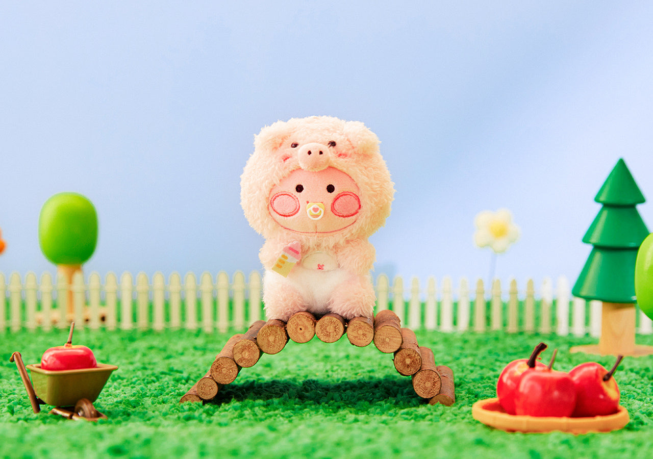 FRIENDZOO Keychain Plush Little Apeach - Korean kawaii Kakao Friends | Koolseoul
