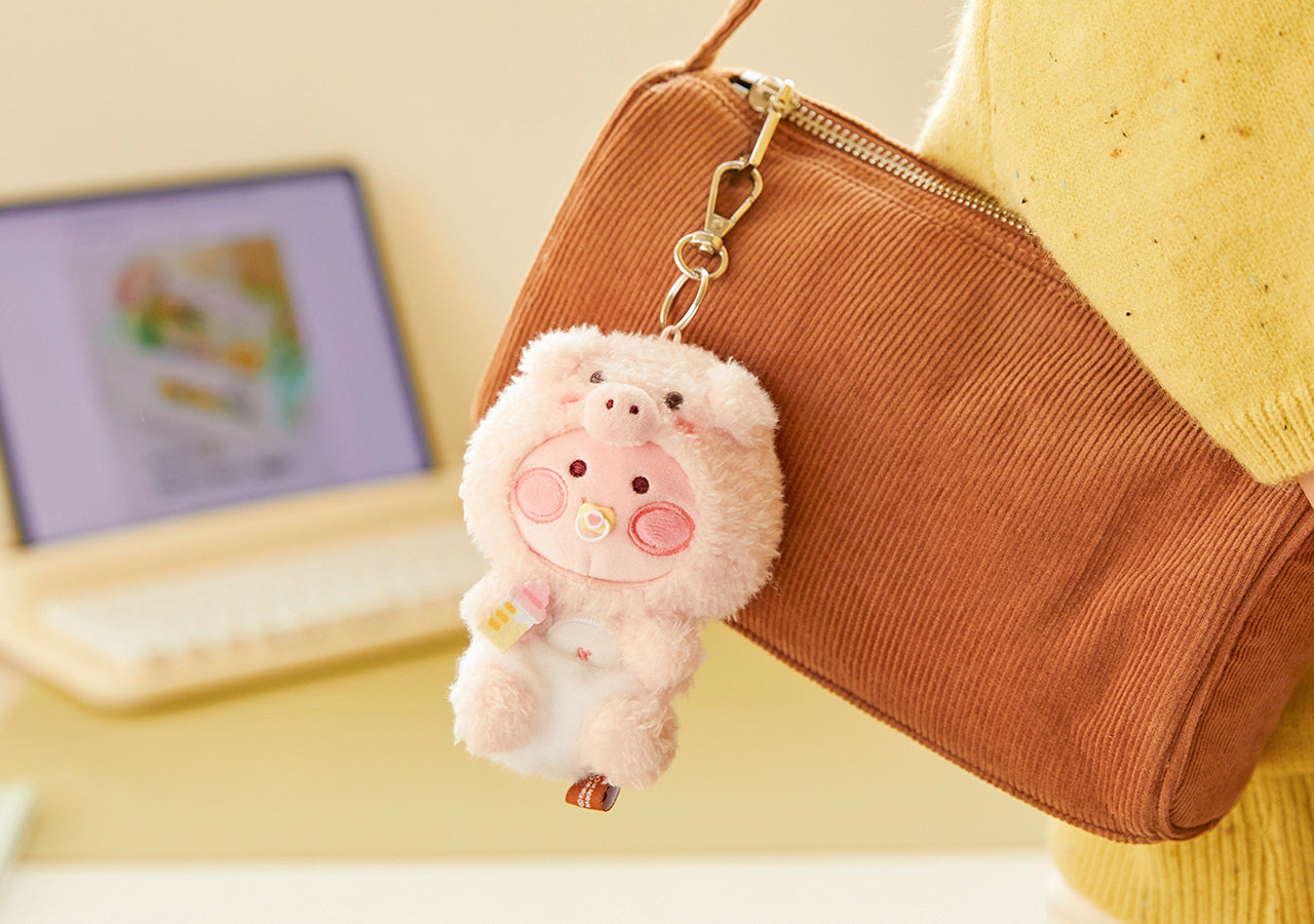 FRIENDZOO Keychain Plush Little Apeach - Korean kawaii Kakao Friends | Koolseoul