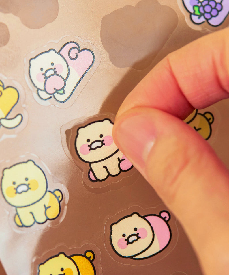 TransparentAutocollant Chunsik Sticker - Official Kakao Friends merchandise | Koolseoul