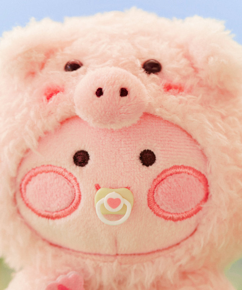 FRIENDZOO Keychain Plush Little Apeach - Official Kakao Friends merchandise | Koolseoul
