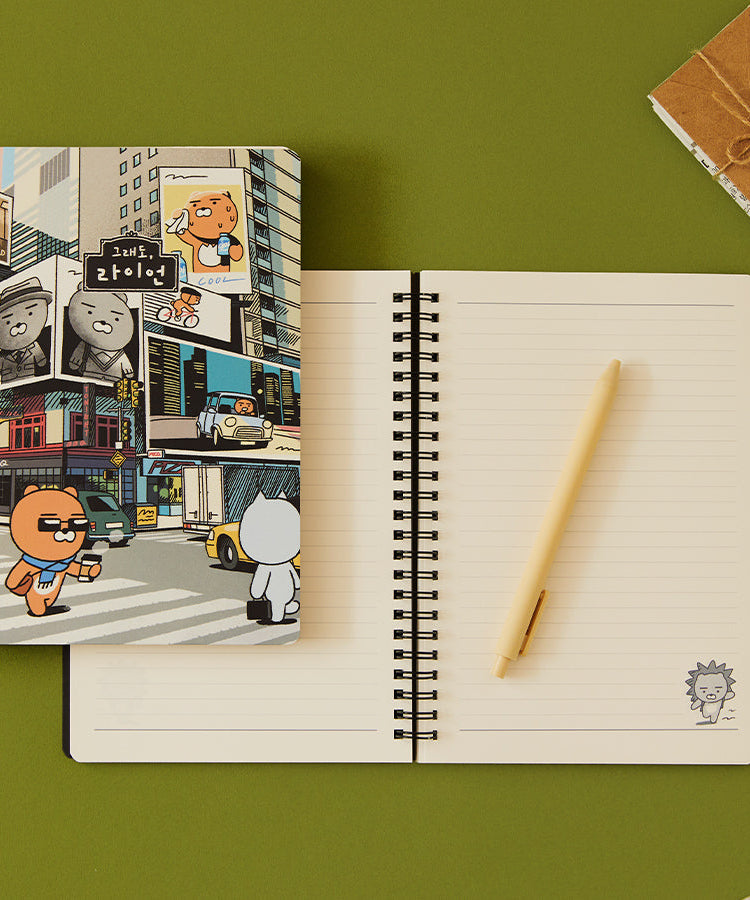 Ryan Notebook(Grey) Ryan Stationery - Korean kawaii Kakao Friends | Koolseoul