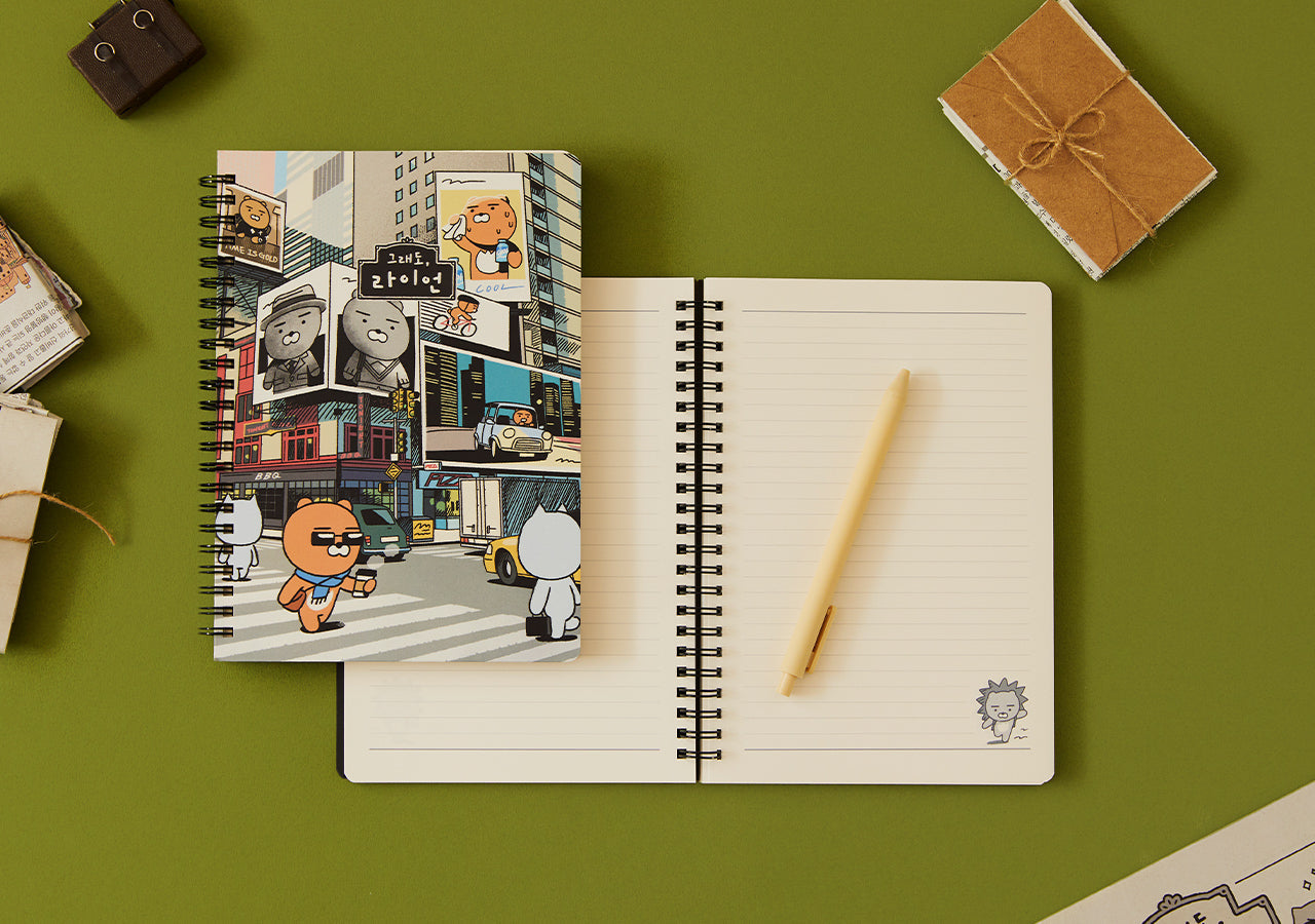 Ryan Notebook(Grey) Ryan Stationery - Korean kawaii Kakao Friends | Koolseoul