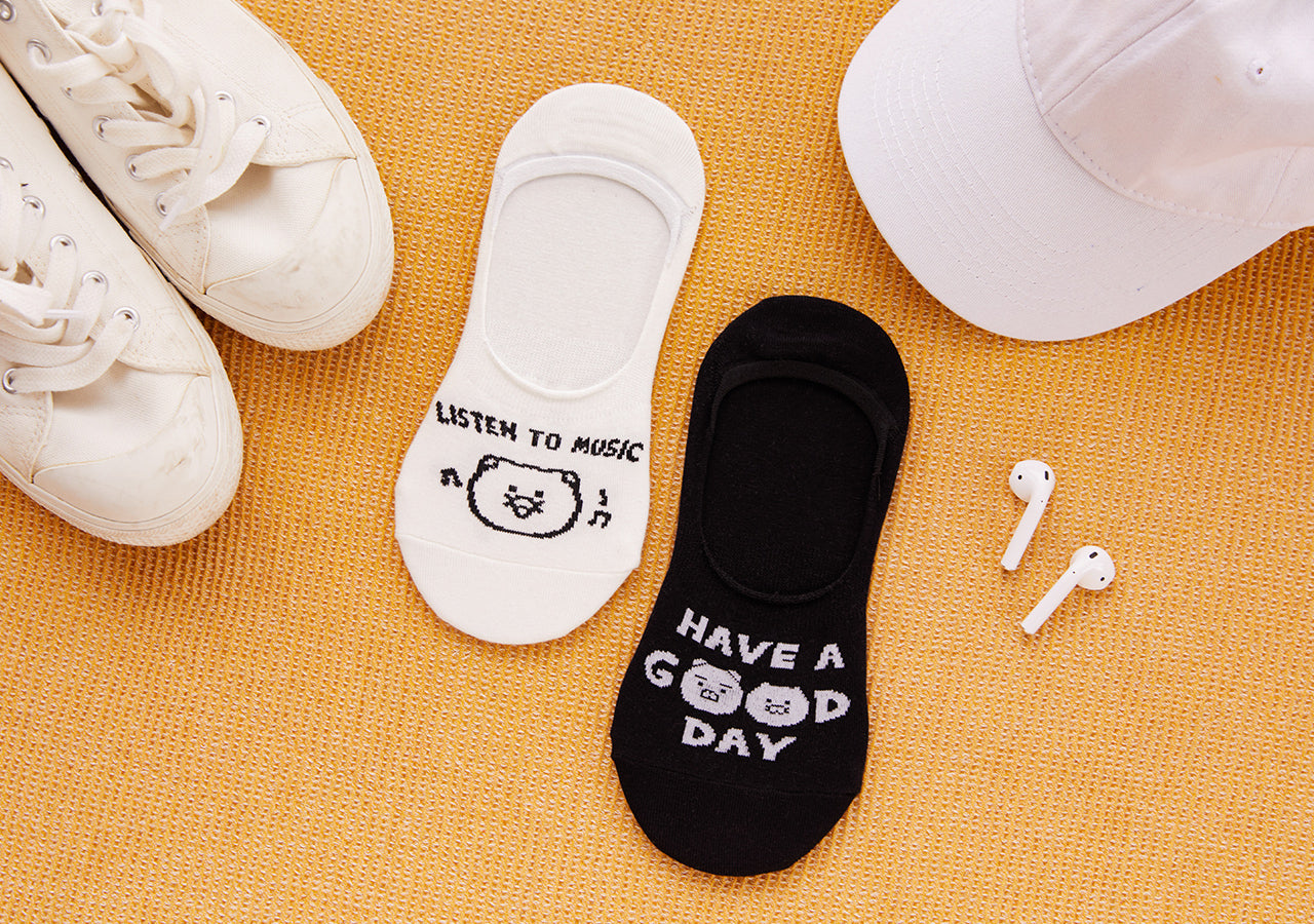 Black Ryan&Chunsik Socks - Authentic Kakao Friends from Korea | Koolseoul